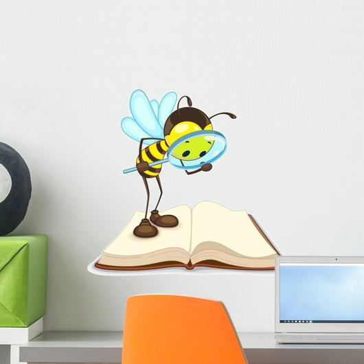 Bee Searching with Magnifying Wall Decal
