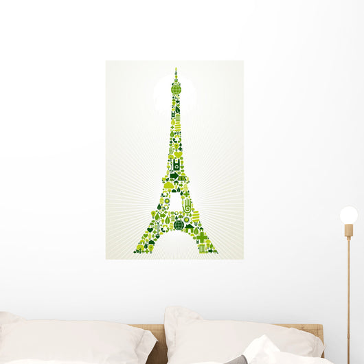 Paris Go Green Concept Wall Decal