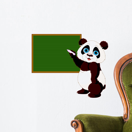 Panda Writing Blackboard Wall Decal