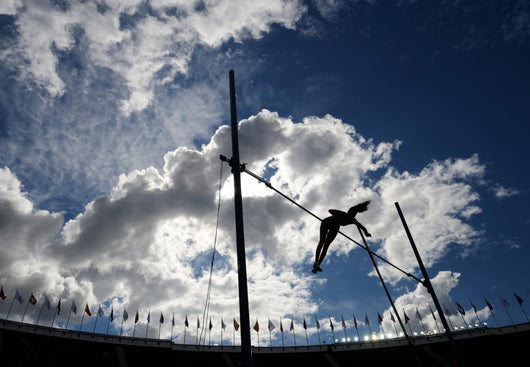 Pole Vaulter Against the Sky Wall Decal