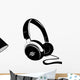 Headphones White Wall Decal
