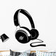 Headphones White Wall Decal