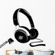 Headphones White Wall Decal