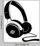 Headphones White Wall Decal