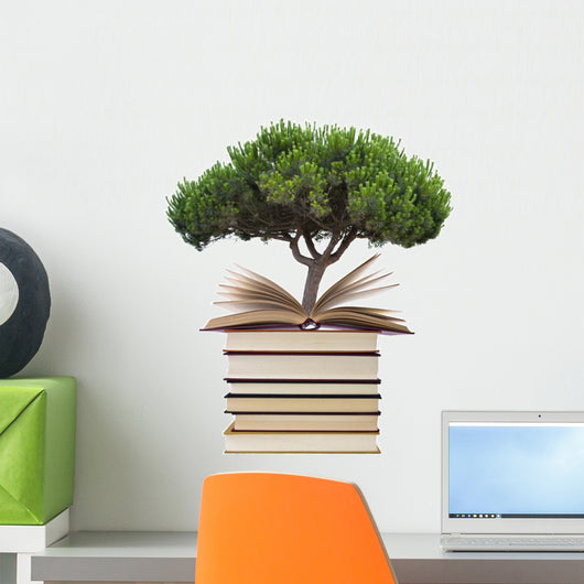 Tree and Books Wall Decal