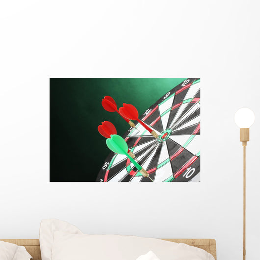 Dart Board with Darts Wall Decal