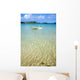 White Boat Floating Clear Wall Decal