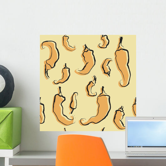 Seamless Texture with Peppers Wall Decal