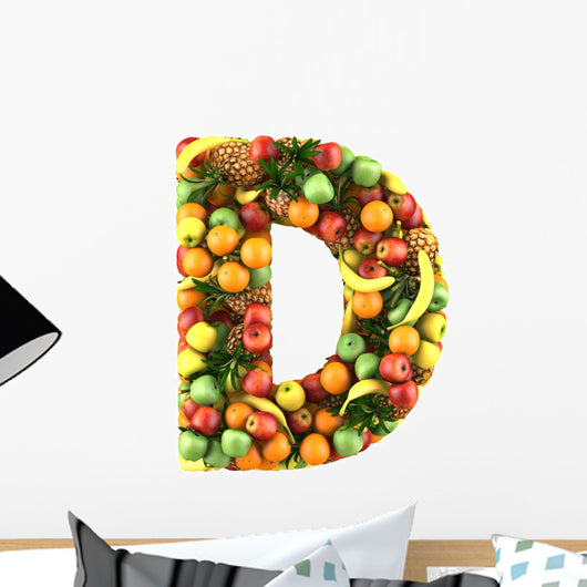 Letter D Healthy Wall Decal