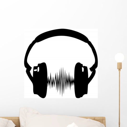 Headphone Audio Wave Frequency Wall Decal