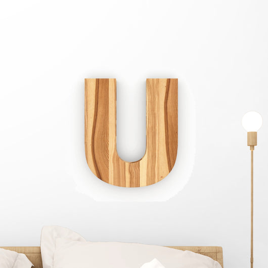 3D Font Wood Ash Wall Decal