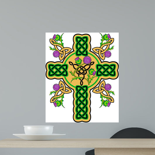Celtic Cross Wall Decal