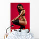 Photo shoot with bruntte model Wall Mural