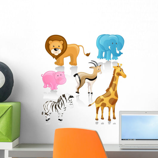 Playful African Cartoon Animals
