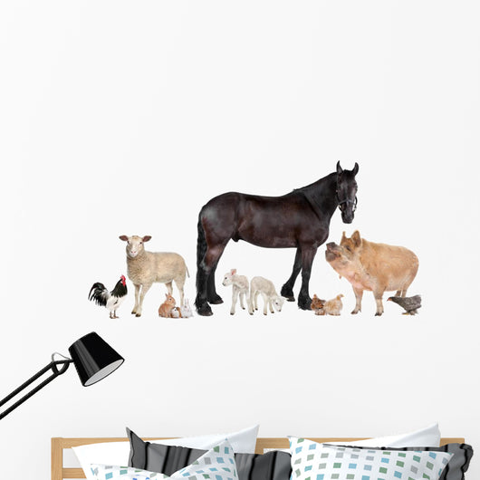 Group of Farm Animals Wall Decal