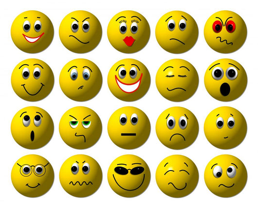 20 yellow smileys Wall Decal