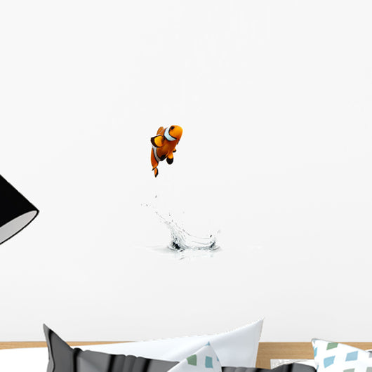 Jumping Clownfish Wall Decal