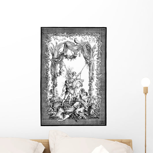 Lovers - Romantic Tapestry - 18th century Wall Mural
