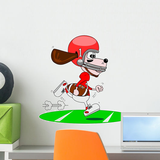 Dog Playing American Football