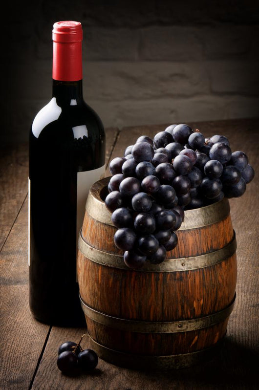 Bottle Red Wine Barrel
