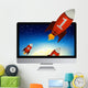 Computer with Red Rockets