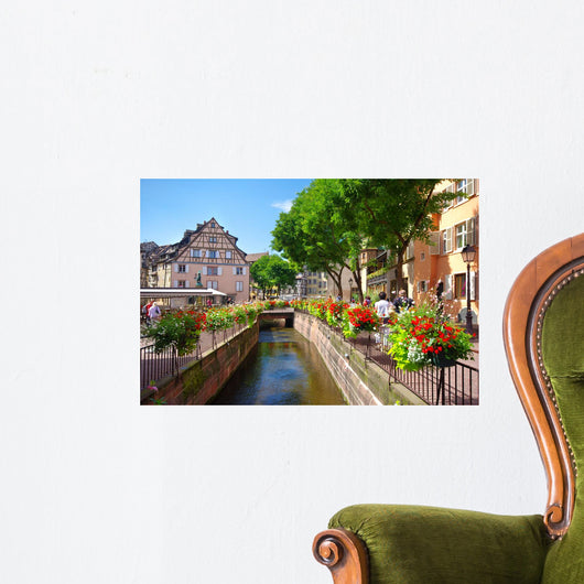 Urban scene in the city of Colmar, Alsace (Fr). Wall Mural