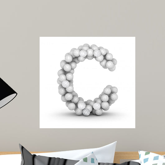 Volleyball Letter C Wall Decal