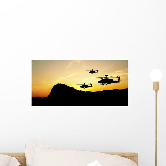 Helicopter Silhouettes Sunset