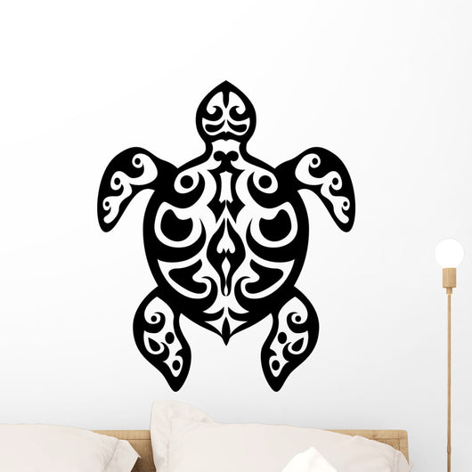 Turtle tribal tattoo Wall Decal