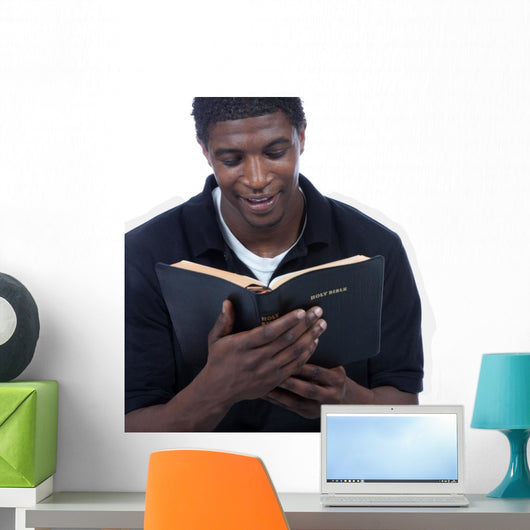 Young Black Man Reading