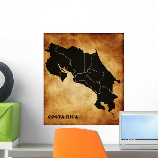 Map Republic Costa Rica Wall Mural