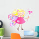 The Princess Has the Wings and Magic Wand Wall Decal