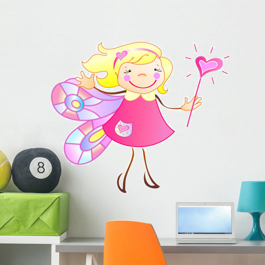 The Princess Has the Wings and Magic Wand Wall Decal