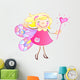 The Princess Has the Wings and Magic Wand Wall Decal