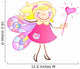 The Princess Has the Wings and Magic Wand Wall Decal