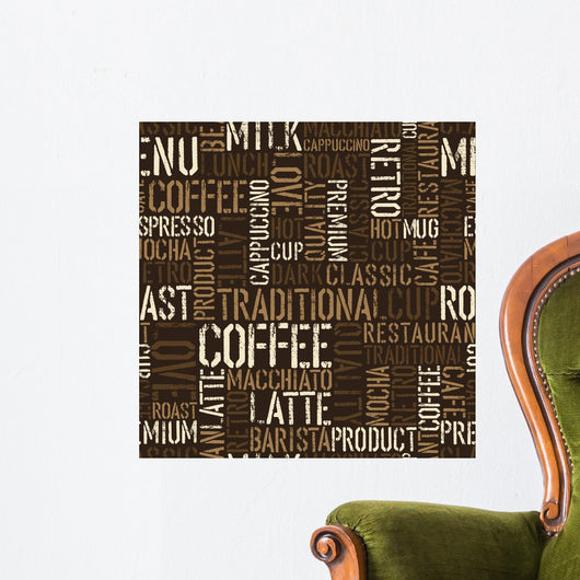 Seamless Coffee Experience Pattern Wall Decal