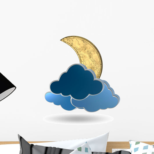 Gold Crescent Moon and