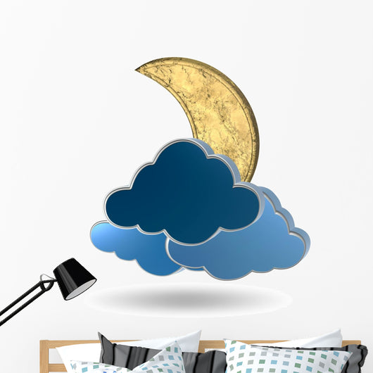 Gold Crescent Moon and