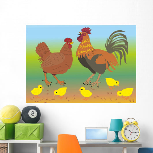 Hen and Cock with