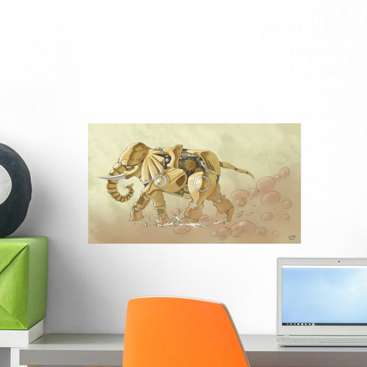 Mechanical Elephant Wall Mural