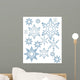 different snowflakes mix background Wall Mural