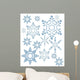 different snowflakes mix background Wall Mural