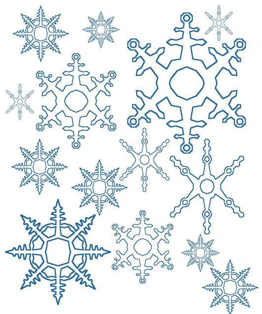 different snowflakes mix background Wall Mural