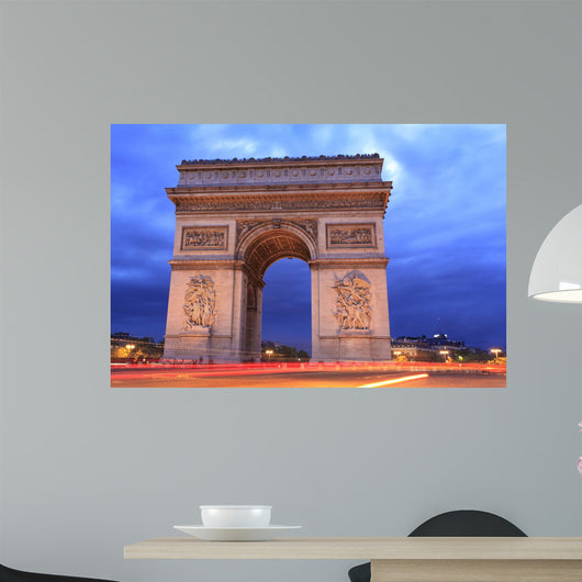 Arc Triomphe Dusk Paris