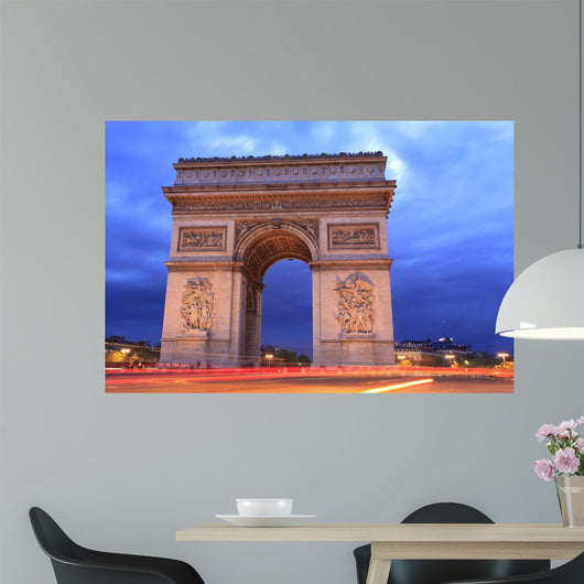 Arc Triomphe Dusk Paris