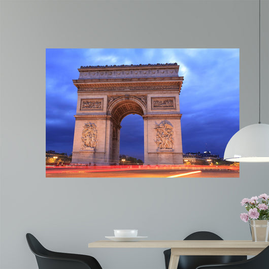 Arc Triomphe Dusk Paris
