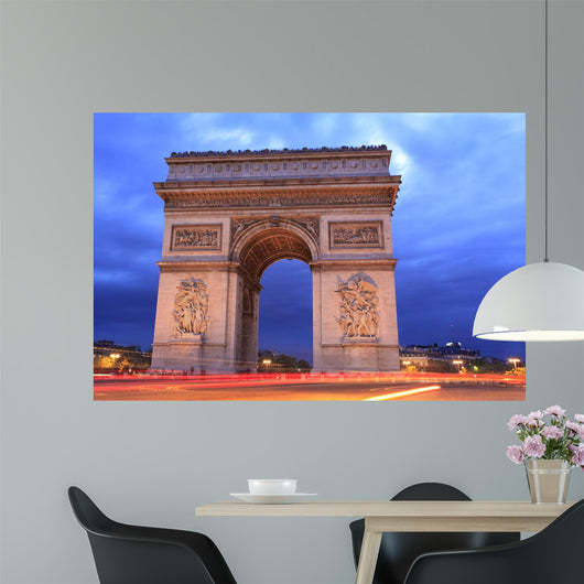 Arc Triomphe Dusk Paris