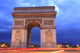 Arc Triomphe Dusk Paris
