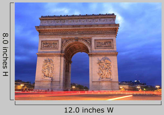 Arc Triomphe Dusk Paris