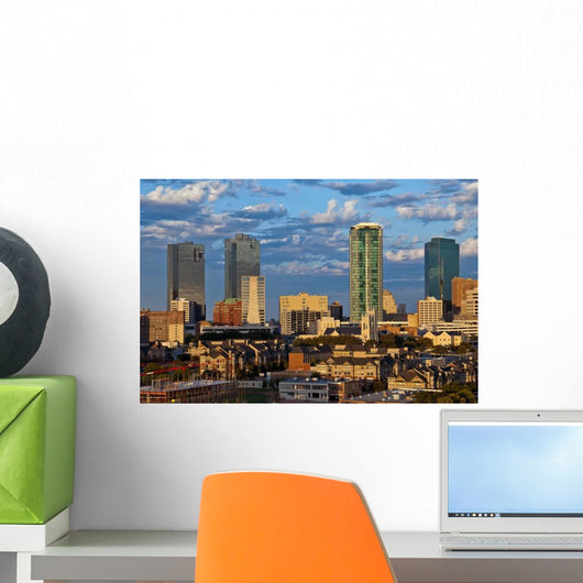 Cityscape Fort Worth Texas Wall Decal
